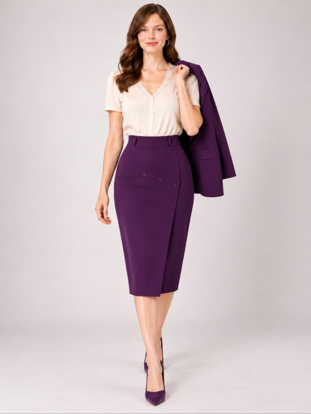 Barco Sport |  50's Vintage Wool Tailored Pencil Skirt